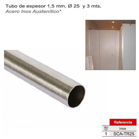 TUBO REDONDO D-25  3mts  A/INOX