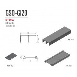 Kit de Guías para armario Adinor GSO-GI2O