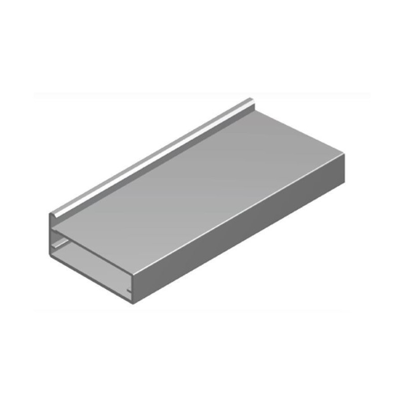 Perfil Aluminio 20x45 P4 Anodizado Plata Mate €/ml